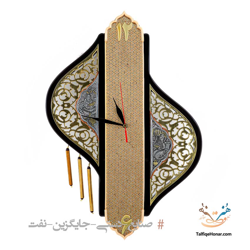 Decorative Safavid combined art wall clock