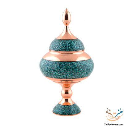 Copper based Turquoise inlaid Nut/Candy bowl, size : 30