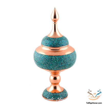Copper based Turquoise inlaid Nut/Candy bowl, size : 40